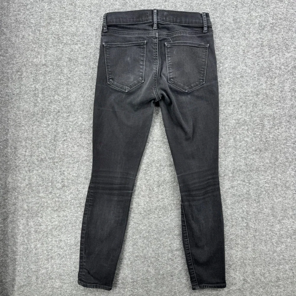 Gap 1969 True Skinny Jeans Womens 26P Faded Black Mid Rise Denim Pants Crop